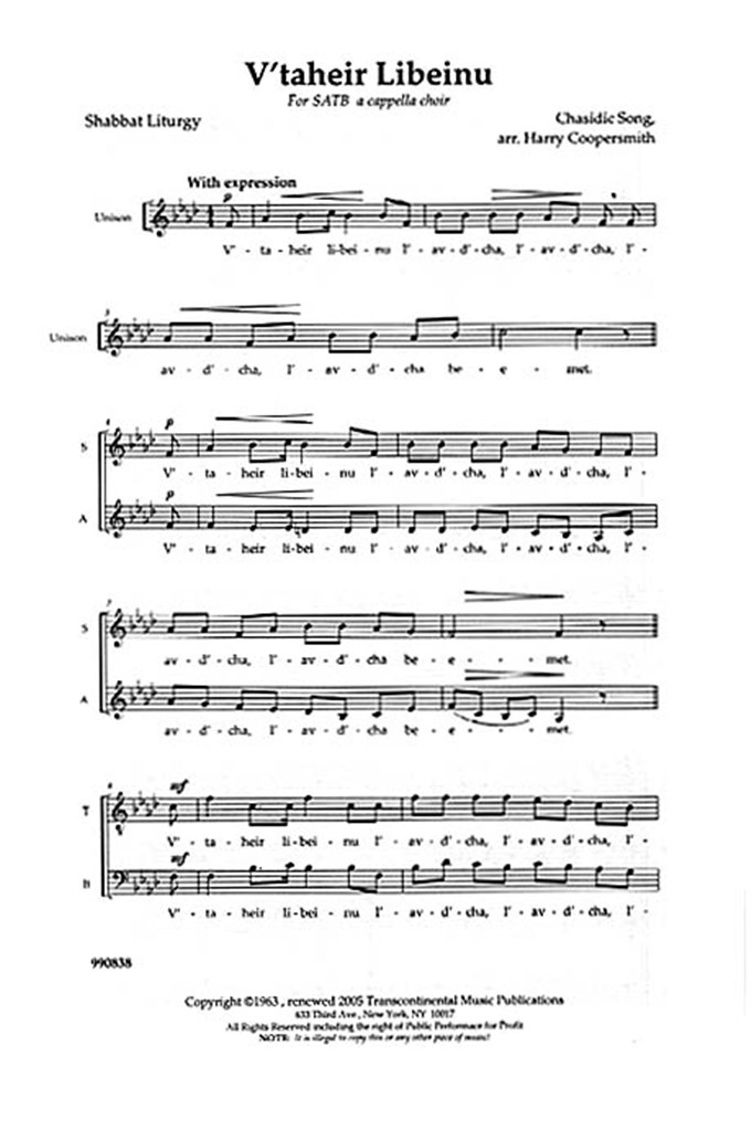 Three Chasidic Songs for Shabbat